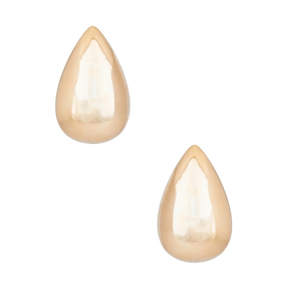 Polished Teardrop Stud Earrings in Gold- joolz by Martha Calvo x Revolve